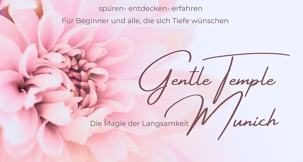 Gentle Temple Munich – The Magic of Slowness, pink flower artwork